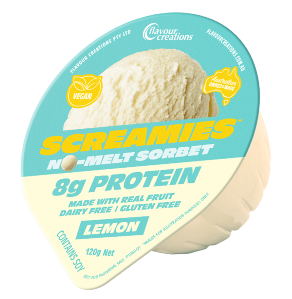 SCREAMIES 8g Protein Lemon No-Melt Sorbet - Image 3