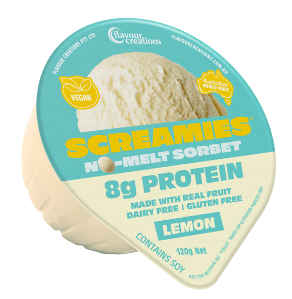 SCREAMIES 8g Protein Lemon No-Melt Sorbet - Image 2