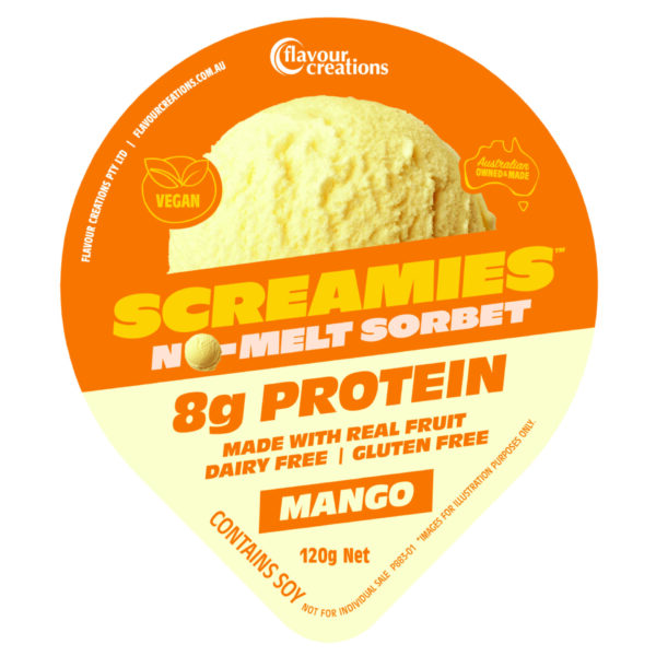 SCREAMIES 8g Protein Mango No-Melt Sorbet