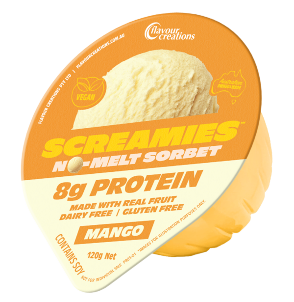 SCREAMIES 8g Protein Mango No-Melt Sorbet - Image 3