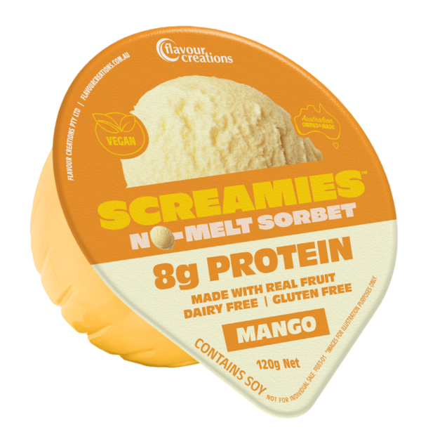 SCREAMIES 8g Protein Mango No-Melt Sorbet - Image 2
