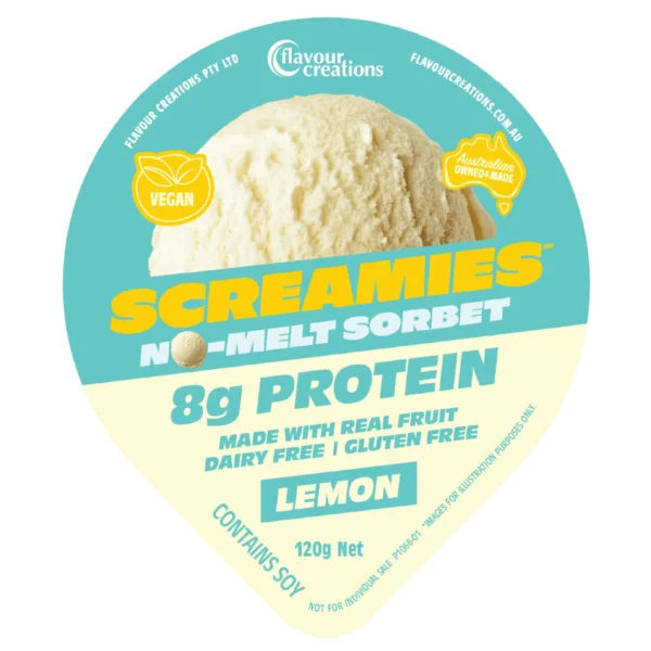 SCREAMIES 8g Protein Lemon No-Melt Sorbet